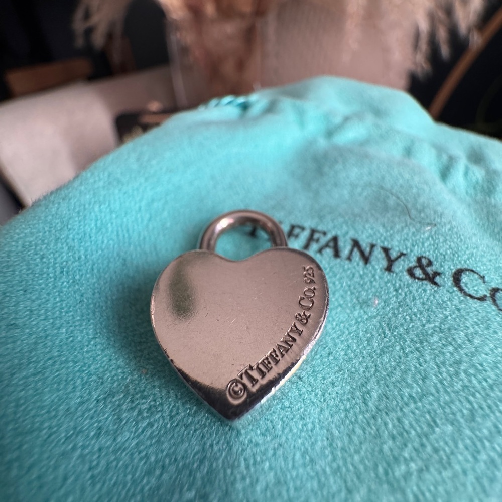 Tiffany & Co. Silver Heart Lock Charm - Picture 7 of 11